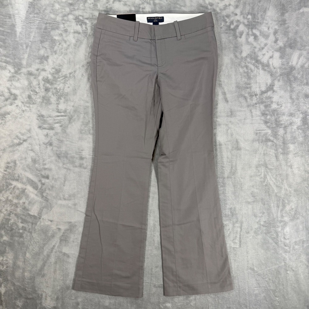 New Banana Republic Martin Fit Dress Pants Women's Size 4P Gray Stretch